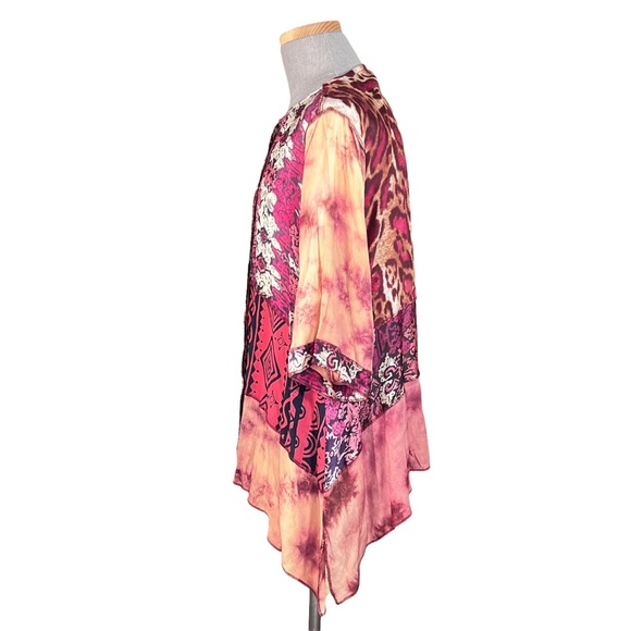 Sterling Styles Women’s Animal Tribal Print Tunic Button Front Top 1X - Picture 6 of 16